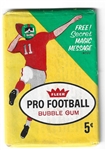 1961 Fleer Football Unopened 5 Cent Pack 