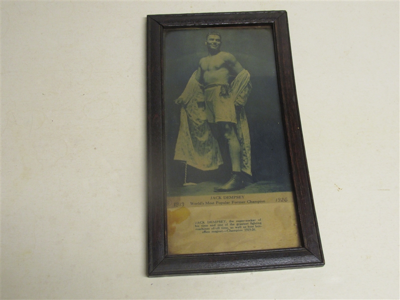 1919 - 1926 Jack Dempsey (Heavyweight Champion) Cut & Paste Display Piece