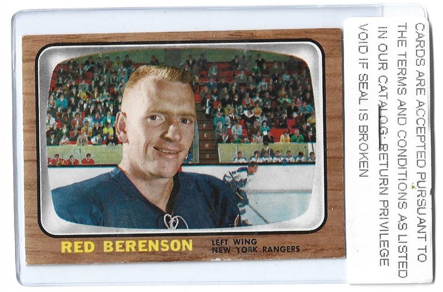 1966 Red Berenson (HOF) O-Pee-Chee Hockey Card