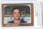 1966 Arnie Brown (NY Rangers) O-Pee-Chee Hockey Card