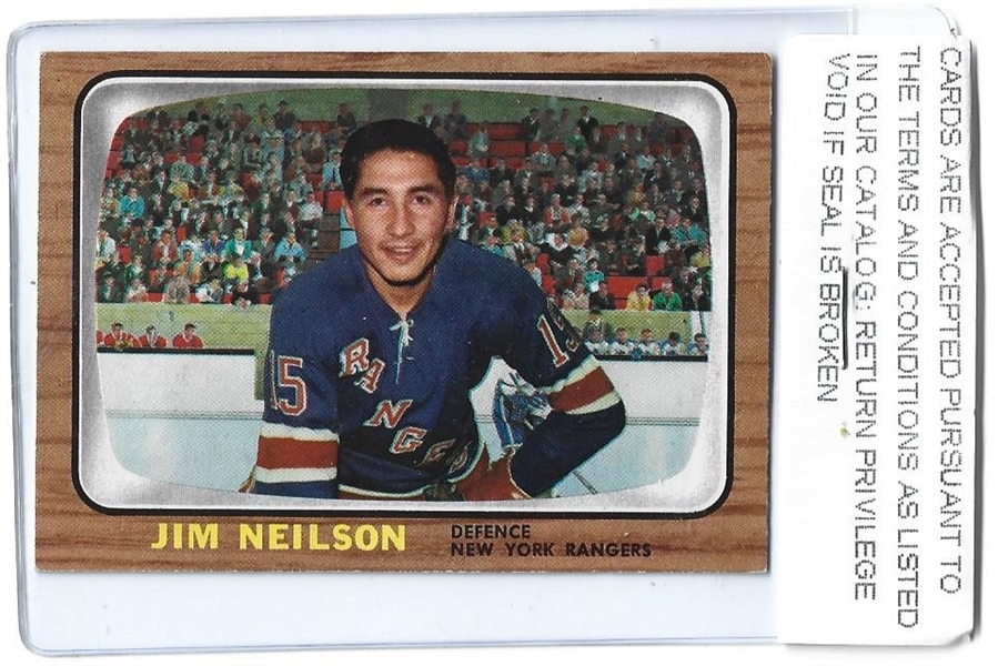 1966 Jim Neilson (Saskatchewan Sports HOF) O-Pee-Chee Hockey Card