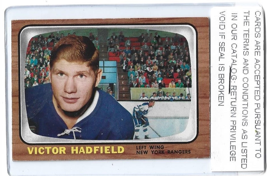 1966 Vic Hadfield (HOF - NY Rangers) O-Pee-Chee Hockey Card