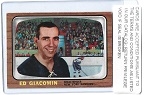 1966 Ed Giacomin (HOF) O-Pee-Chee Hockey Card