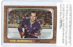 1966 Don Marshall (NY Rangers) O-Pee-Chee Hockey Card