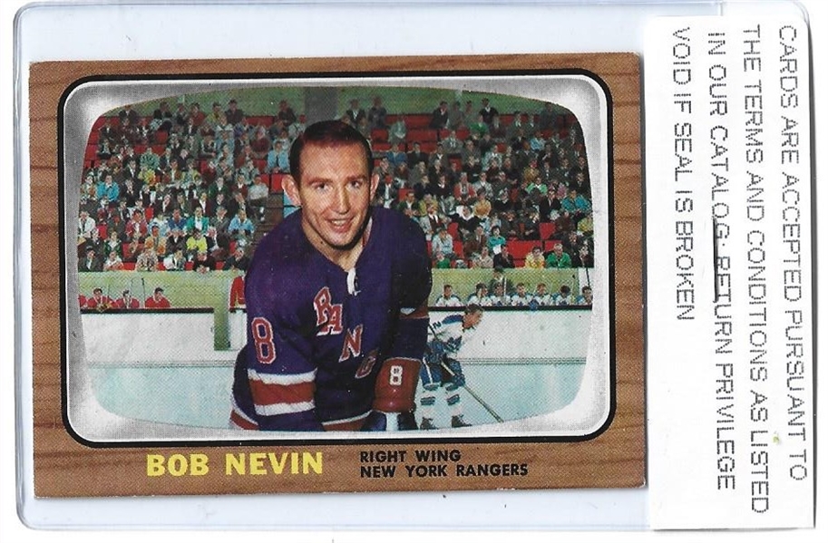 1966 Bob Nevin (HOF) O-Pee-Chee Hockey Card