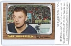 1966 Earl Ingarfield (NY Rangers) O-Pee-Chee Hockey Card