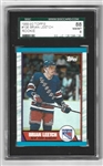 1989 - 90 Brian Leetch (NY Rangers) Topps Rookie Card SGC Graded 8