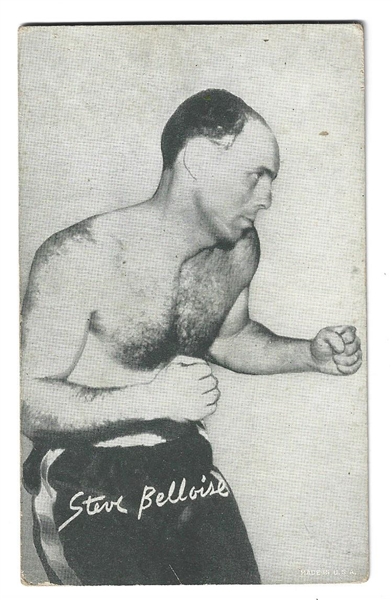 1940's Steve Belloise Boxing Exhibit Card 