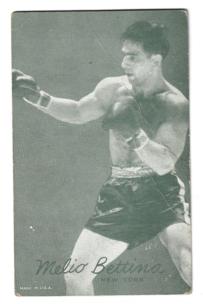 C. 1940's Melio Bettina Boxing Exhibit Card