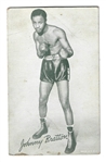 C. 1940s Johnny Bratton Boxing Exhibit Card