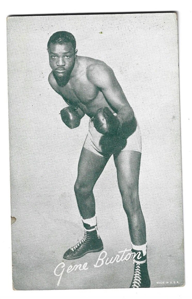 C. 1940's Gene Burton Boxing Exhibit Card