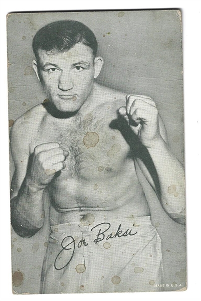 C. 1940's Joe Baksi Exhibit Card