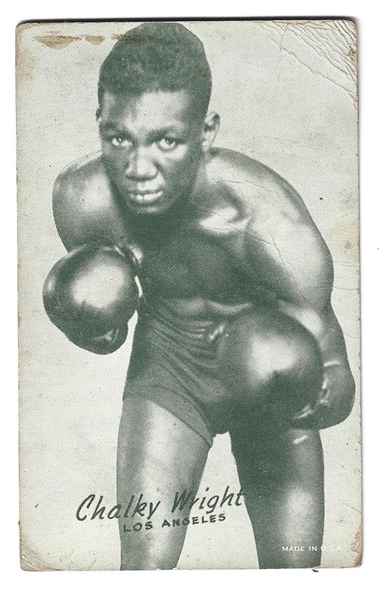 C. 1940's Chalky Wright Boxing Exhibit Card