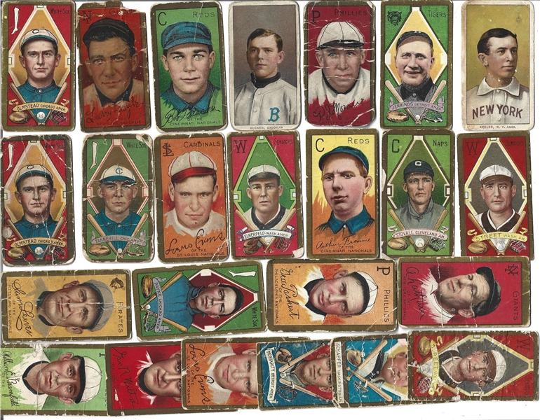 1909 - 1911 T206 & T205 Tobacco Card Lot of (24) with HOF'ers