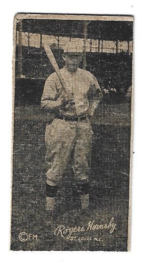 1923 W572 Rogers Hornsby (HOF) Hand Cut Strip Card