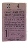 1925 World Series (Pittsburgh Pirates vs. Washington Senators) Game #1 - Walter Johnson WP - Official Ticket