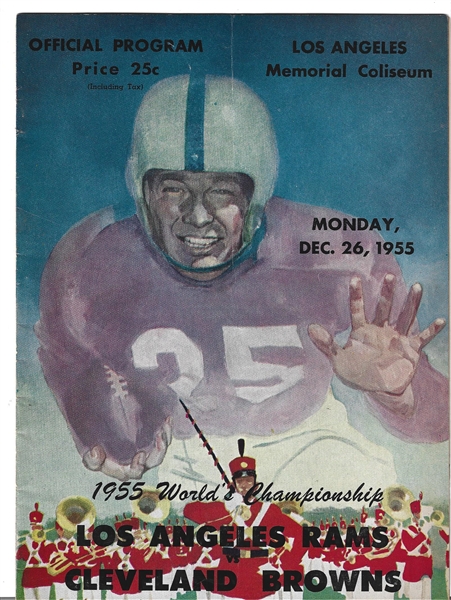 1955 NFL Championship (LA Rams vs. Cleveland Browns) Official Program 