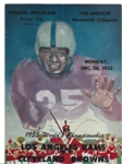 1955 NFL Championship (LA Rams vs. Cleveland Browns) Official Program 