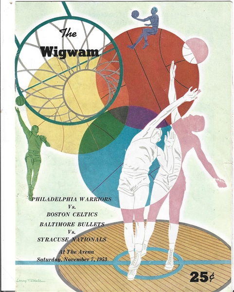 1953 NBA Double-Header Program - Celtics vs. Warriors * Bullets vs. Nationals