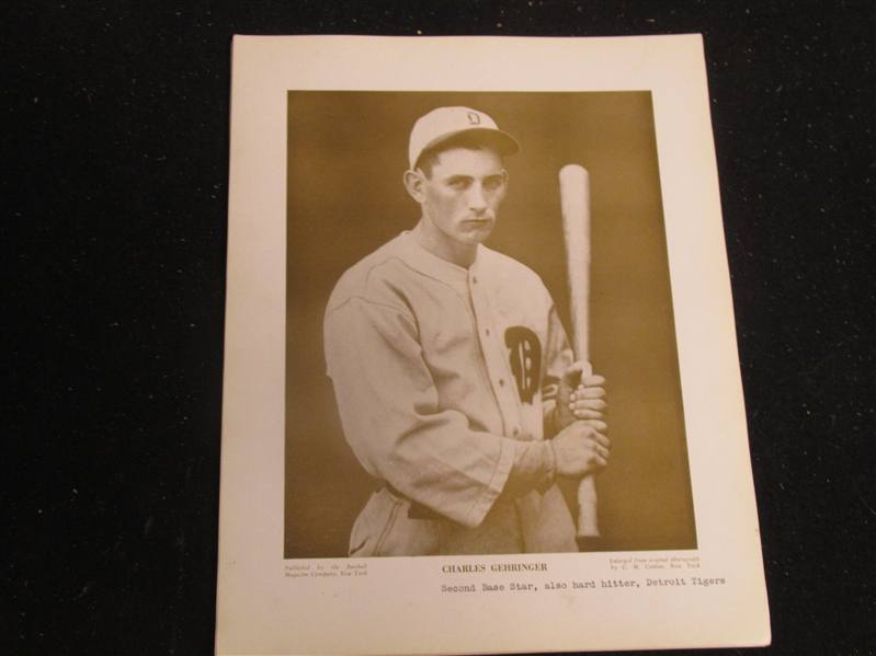 1910 - 1957 Charlie Gehringer (HOF) M114 Photo Premium