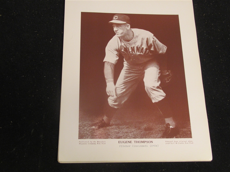 1910 - 1957 Eugene Thompson (Cincinnati Reds) M114 Photo Premium