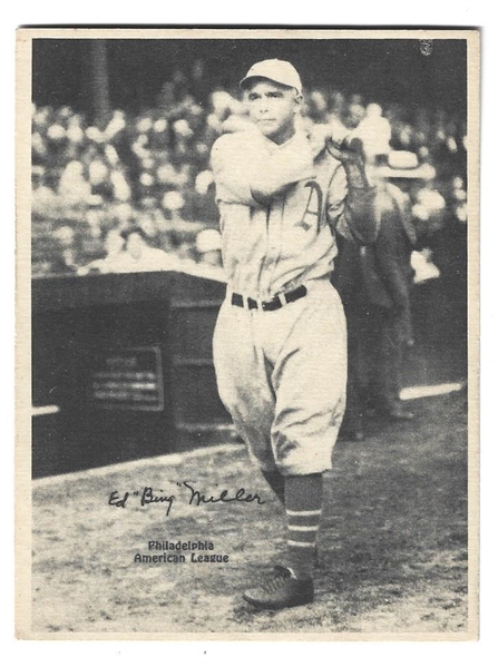 1929 Kashin Publications Bing Miller (Philadelphia AL) Card 