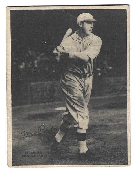 1929 Kashin Publications Max Bishop (Philadelphia AL) Card