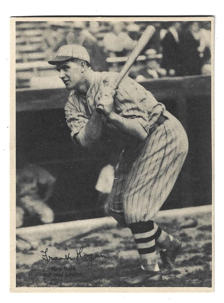 1929 Kashin Publications Frank Hogan (NY Giants NL) Card