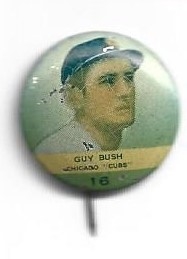 1932 Orbit Gum - Guy Bush (Chicago Cubs) # 2 - Pinback with Extended Stick 