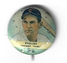 1932 Orbit Gum - English (Chicago Cubs) - Pinback with Extended Stick 