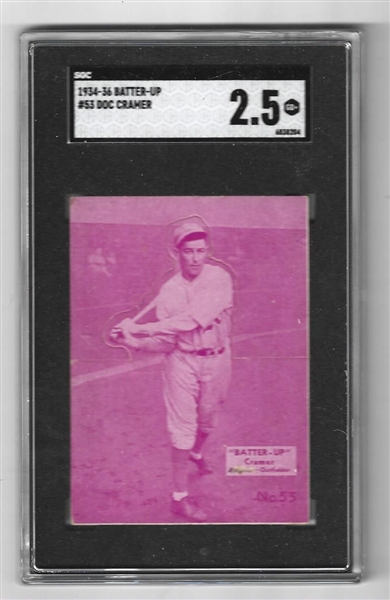 1934 Batter Up - Doc Cramer (Athletics) Graded SGC 2.5