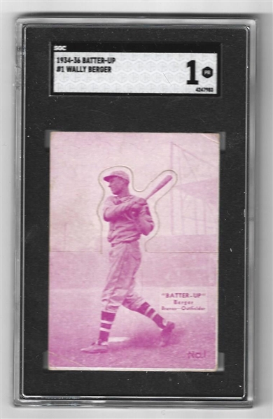 1934 Batter Up Wally Berger - SGC Graded 1