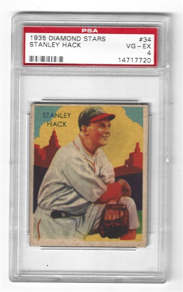 1935 Diamond Stars Stan Hack - PSA Graded 4