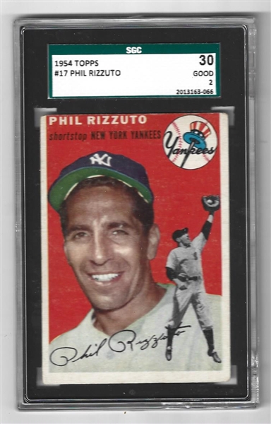 1954 Phil Rizzuto (HOF) - SGC Graded 2 - Topps Baseball Card