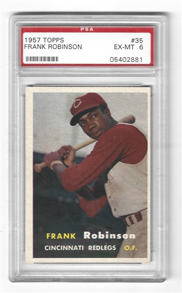 1957 Frank Robinson (HOF) Topps Rookie Card - PSA Graded 6