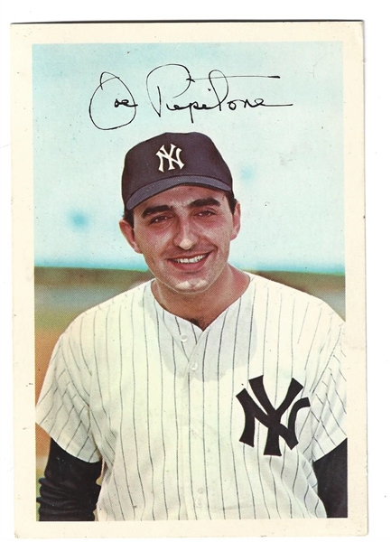 1966 Dexter Press - Joe Pepitone (NY Yankees) Lot of (2) Postcards