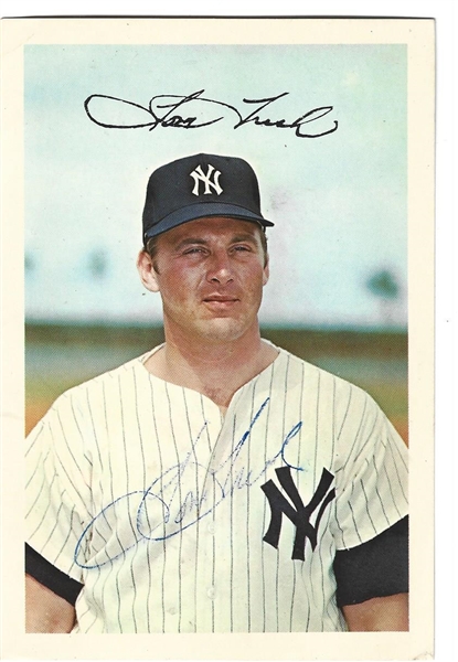 1966 Dexter Press - Tom Tresh (NY Yankees) - Autographed Postcard 