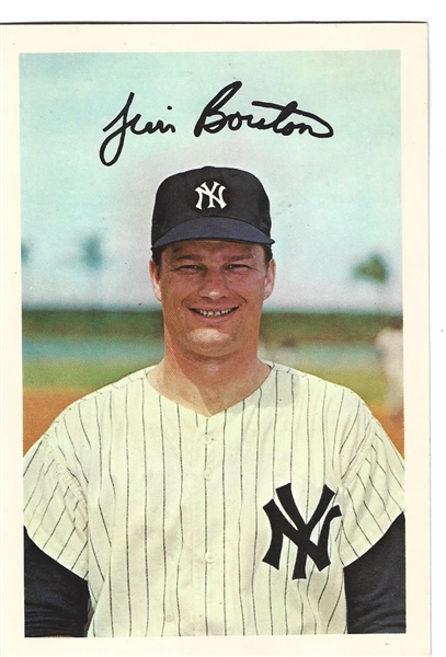 1967 Dexter Press - Jim Bouton (NY Yankees) - Postcard