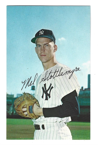 1960's Mel Stottlemyre (NY Yankees) Louis Requena Color Postcard