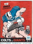 1959 NFL Championship (Baltimore Colts vs. NY Giants) Official Program at Baltimore