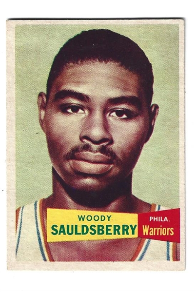 1957 Topps Basketball - Woody Sauldsberry (Philadelphia Warriors) Card