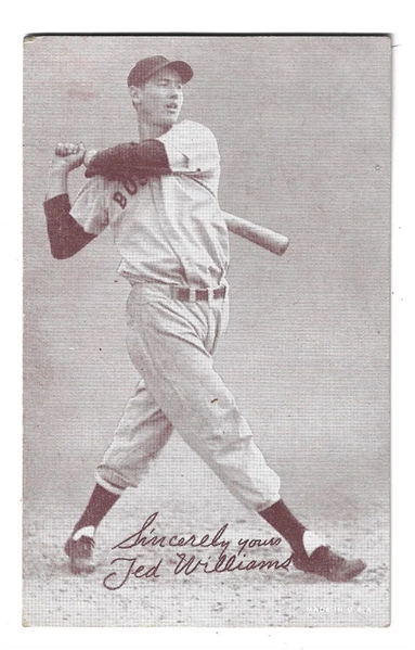 Ted Williams (HOF) Salutation Exhibit Card