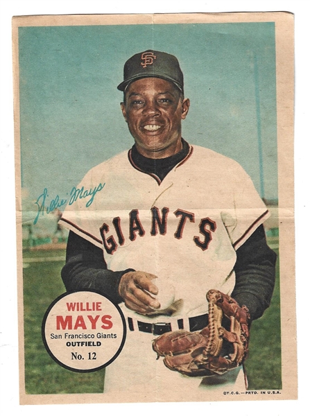 1967 Topps Pin-Ups - Willie Mays (HOF)