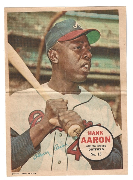 1967 Topps Pin-Ups - Hank Aaron (HOF)