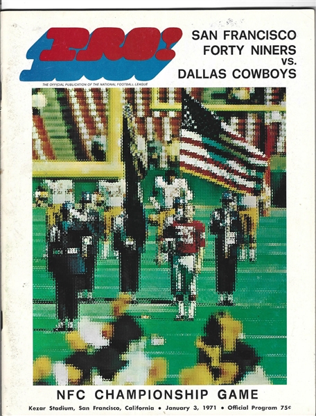 1971 NFC Championship - SF 49'ers vs. Dallas Cowboys - Official Program