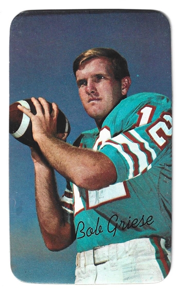 1970 Topps Football Super Card - Bob Griese (HOF) 