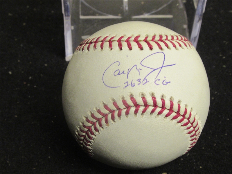 Cal Ripken (HOF) 2632 CG Streak Autographed Baseball 