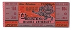 1955 U. of Houston (NCAA College Football) Official Ticket vs. Wichita U. 