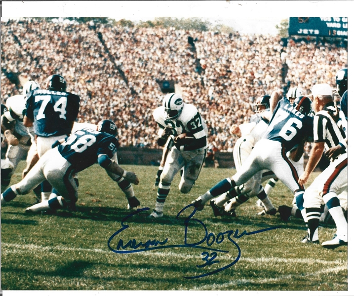 Emerson Boozer (NY Jets) Autographed 8 x 10 Color Photo with COA