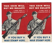 War Stamps (WWII) Coin Insert Sleeves: 2